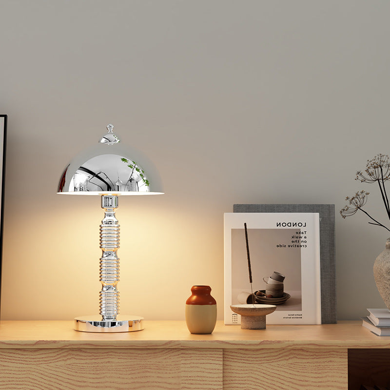 Moderne Luxus Halbrunde Säule Eisen 1-Licht Tischlampe für Wohnzimmer 