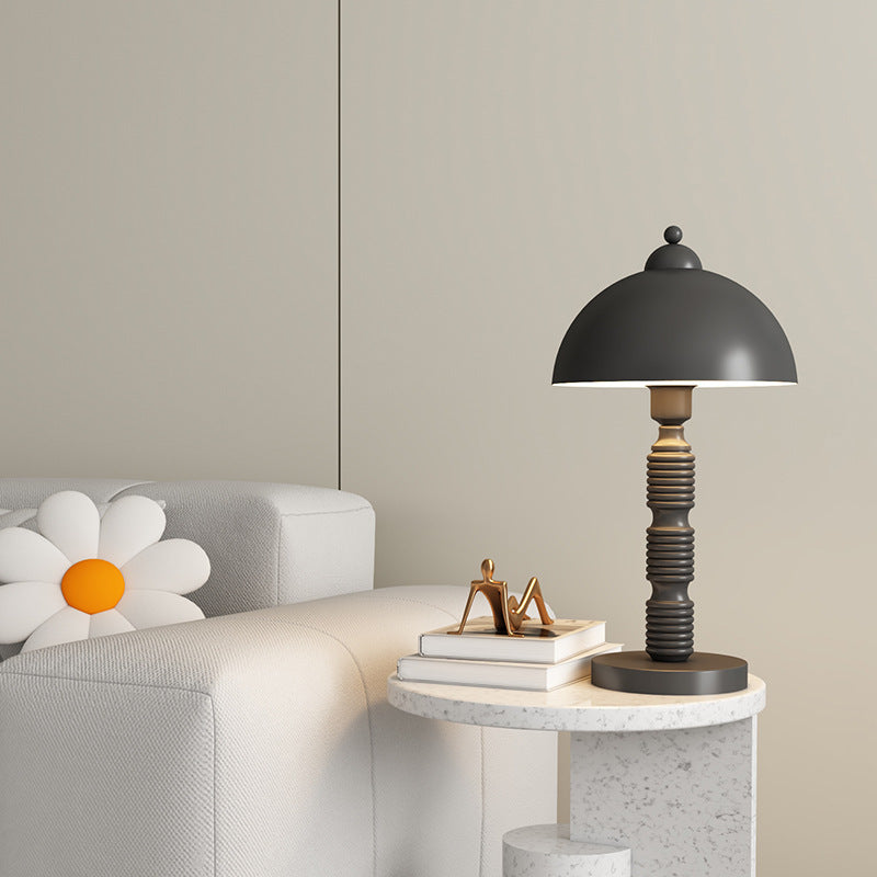 Moderne Luxus Halbrunde Säule Eisen 1-Licht Tischlampe für Wohnzimmer 