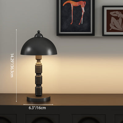 Moderne Luxus Halbrunde Säule Eisen 1-Licht Tischlampe für Wohnzimmer 