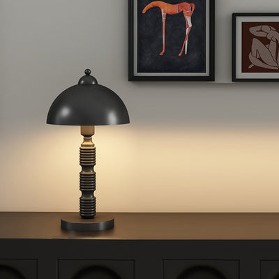 Moderne Luxus Halbrunde Säule Eisen 1-Licht Tischlampe für Wohnzimmer 