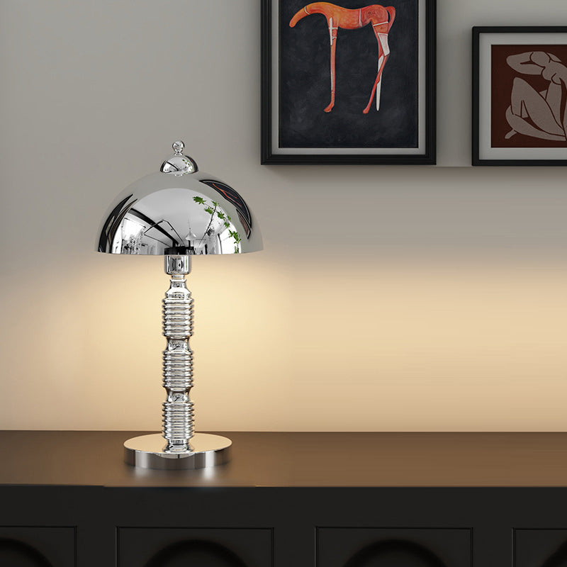 Moderne Luxus Halbrunde Säule Eisen 1-Licht Tischlampe für Wohnzimmer 