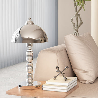 Moderne Luxus Halbrunde Säule Eisen 1-Licht Tischlampe für Wohnzimmer 