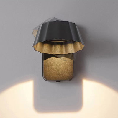 Modern Minimalist Distressed Round Square Aluminum LED Wall Sconce Lamp For Garden