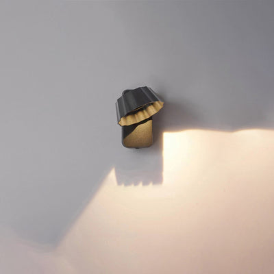 Modern Minimalist Distressed Round Square Aluminum LED Wall Sconce Lamp For Garden