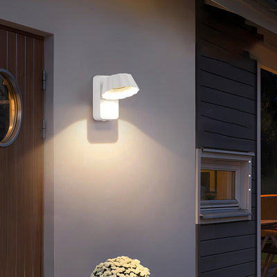 Modern Minimalist Distressed Round Square Aluminum LED Wall Sconce Lamp For Garden