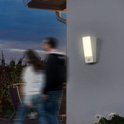 Modern Minimalist Tilted Rectangle Aluminum LED Wall Sconce Lamp For Garden