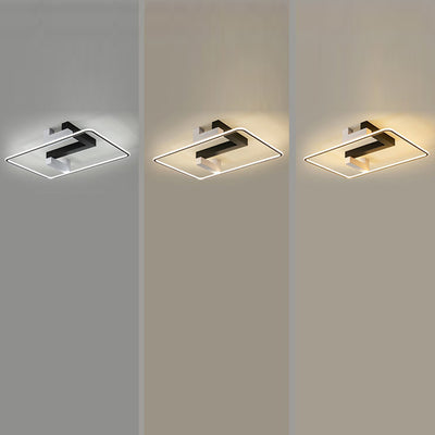 Modern Simplicity Square Rectangle Round Nano Silicone Aluminum LED Flush Mount Ceiling Light For Living Room