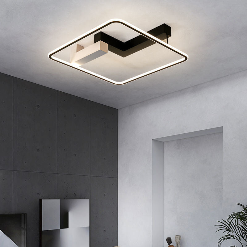 Modern Simplicity Square Rectangle Round Nano Silicone Aluminum LED Flush Mount Ceiling Light For Living Room