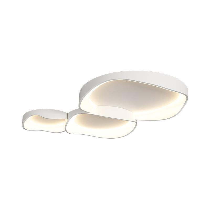 Modern Minimalist Irregular Round PVC Iron LED Flush Mount Ceiling Light For Bedroom