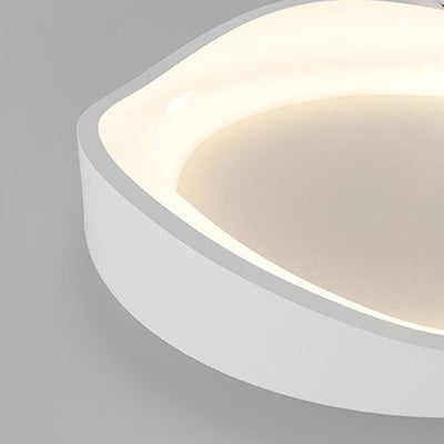 Modern Minimalist Irregular Round PVC Iron LED Flush Mount Ceiling Light For Bedroom