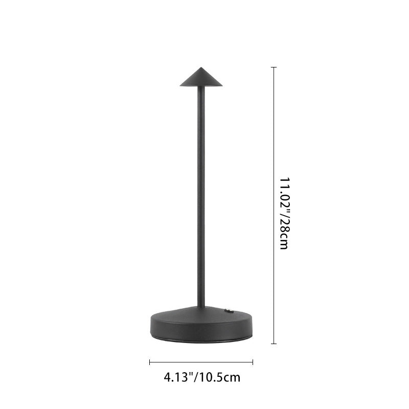 Modern Simplicity Triangle Cone Round Acrylic Cylinder Iron LED Table Lamp For Living Room