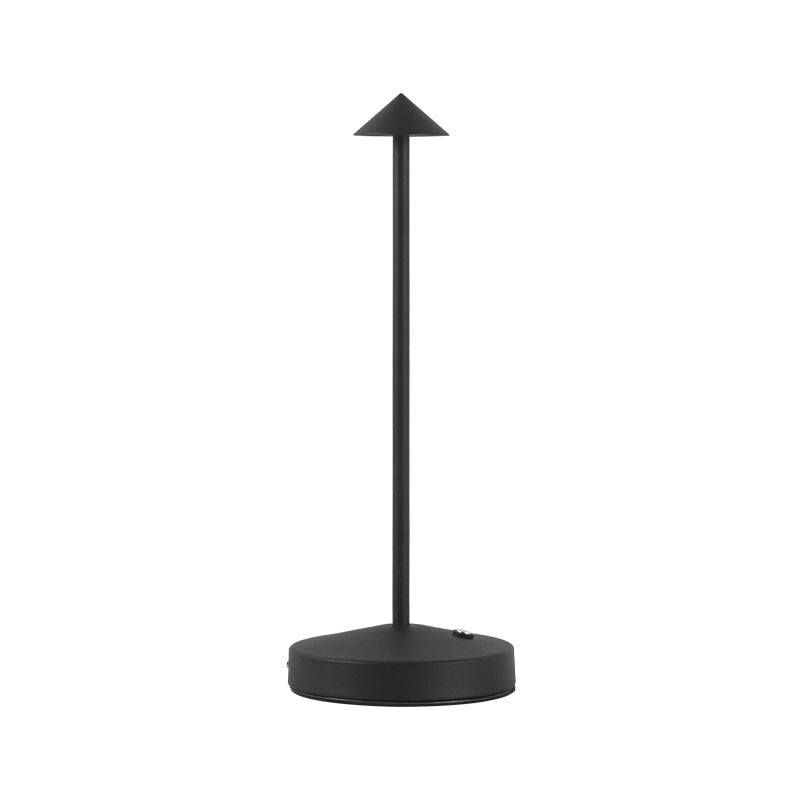 Modern Simplicity Triangle Cone Round Acrylic Cylinder Iron LED Table Lamp For Living Room