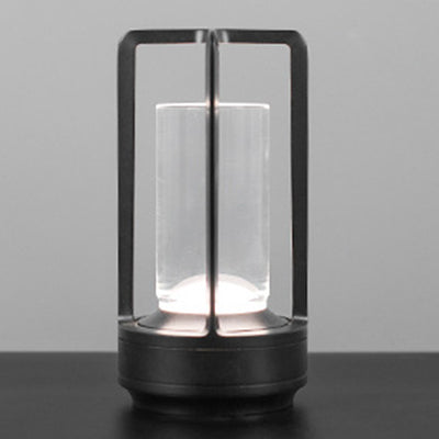 Modern Minimalist Round Right Angle Acrylic Iron LED Table Lamp For Living Room