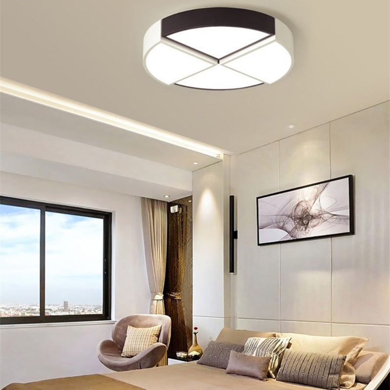 Modern Minimalist Round Square Triangle Acrylic Iron LED Flush Mount Ceiling Light For Bedroom