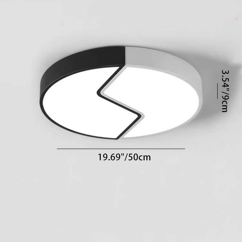 Modern Minimalist Round Square Triangle Acrylic Iron LED Flush Mount Ceiling Light For Bedroom