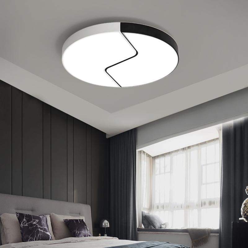 Modern Minimalist Round Square Triangle Acrylic Iron LED Flush Mount Ceiling Light For Bedroom