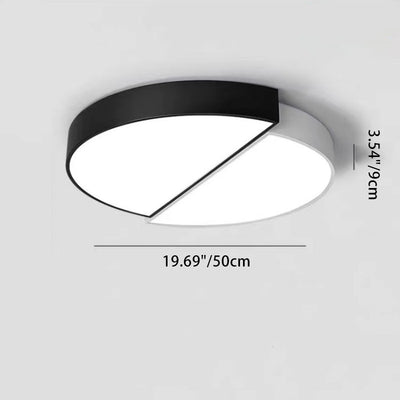 Modern Minimalist Round Square Triangle Acrylic Iron LED Flush Mount Ceiling Light For Bedroom