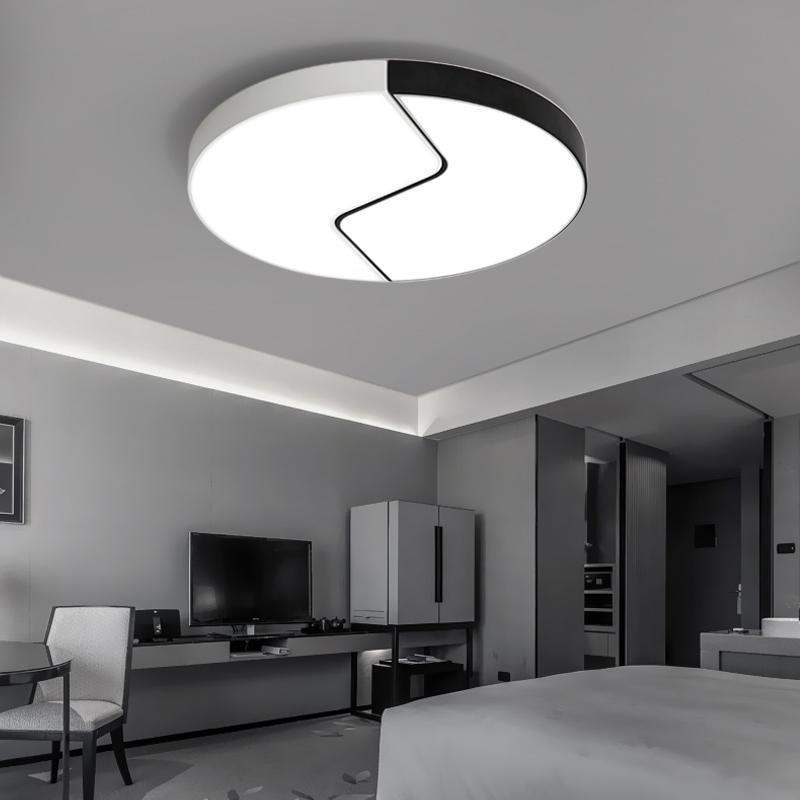 Modern Minimalist Round Square Triangle Acrylic Iron LED Flush Mount Ceiling Light For Bedroom