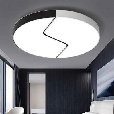 Modern Minimalist Round Square Triangle Acrylic Iron LED Flush Mount Ceiling Light For Bedroom