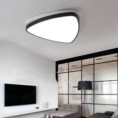 Modern Minimalist Round Square Triangle Acrylic Iron LED Flush Mount Ceiling Light For Bedroom