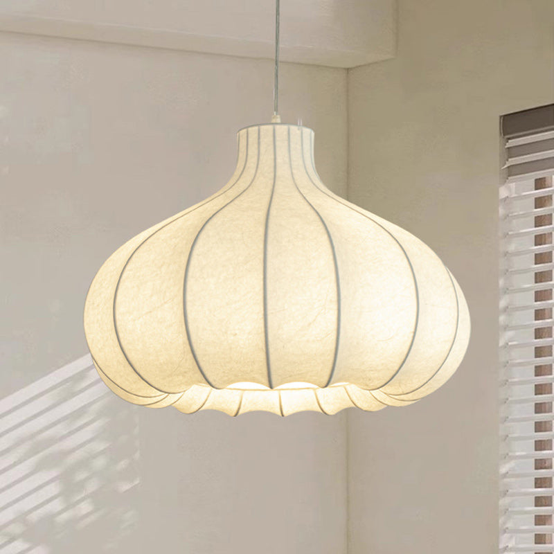 Traditional French Onion Head Silk Iron 1-Light Pendant Light For Living Room