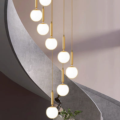 Moderne Luxus Magic Bean Runde Glas Eisen 9-Licht Kronleuchter für Wohnzimmer 