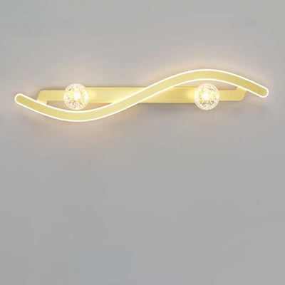 Moderne minimalistische runde lange gebogene PC Glas Eisen LED Wandleuchte Lampe für Wohnzimmer 