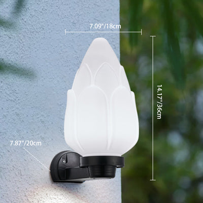 Moderne Einfachheit Blume Kegel Quadrat Zylinder Ball Acryl ABS Eisen 1-Licht Wandleuchte Lampe Für Outdoor Terrasse 