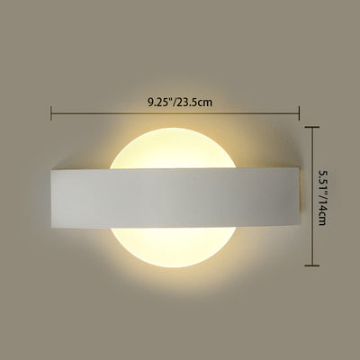 Modern Minimalist Curved Square Round Acrylic Iron LED Wall Sconce Lamp For Bedroom