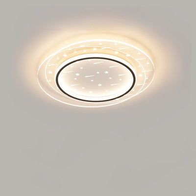 Modern Minimalist Round Square Rectangle Acrylic Aluminum Iron LED Flush Mount Ceiling Light For Living Room