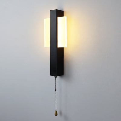 Modern Simplicity Round Cylinder Square Acrylic Iron LED Wall Sconce Lamp For Living Room