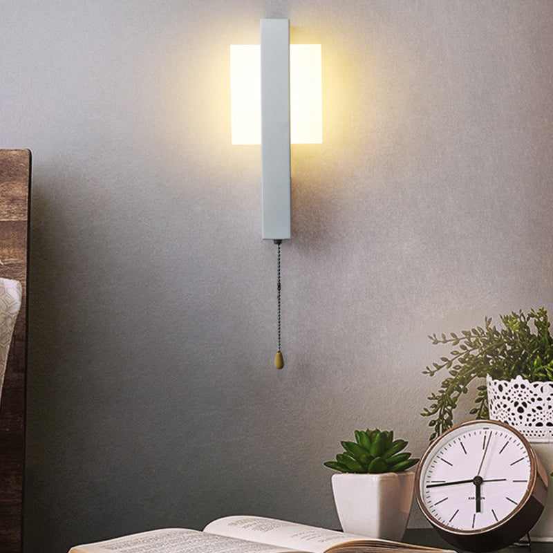 Modern Simplicity Round Cylinder Square Acrylic Iron LED Wall Sconce Lamp For Living Room