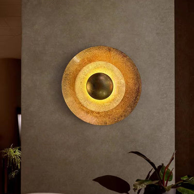 Modern Luxury Round Iron LED Wall Sconce Lamp For Living Room