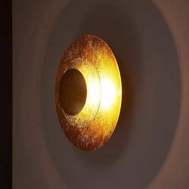 Modern Luxury Round Iron LED Wall Sconce Lamp For Living Room