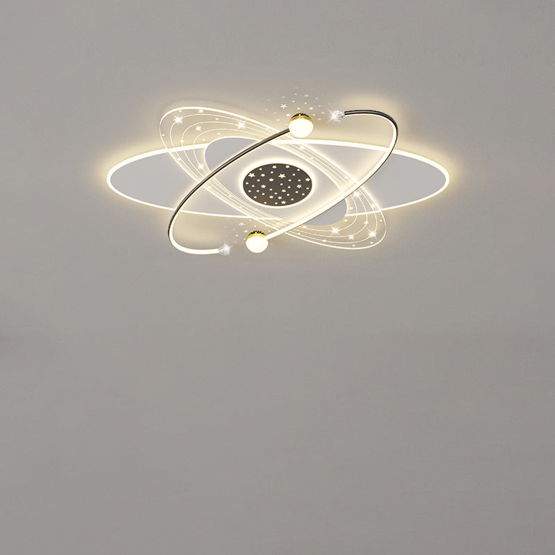 Moderne minimalistische Blumenwolke Acryl Hardware LED Deckenleuchte für das Schlafzimmer 