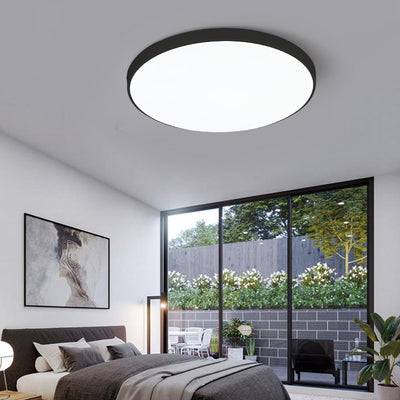 Modern Minimalist Round Acrylic Iron LED Flush Mount Ceiling Light For Living Room