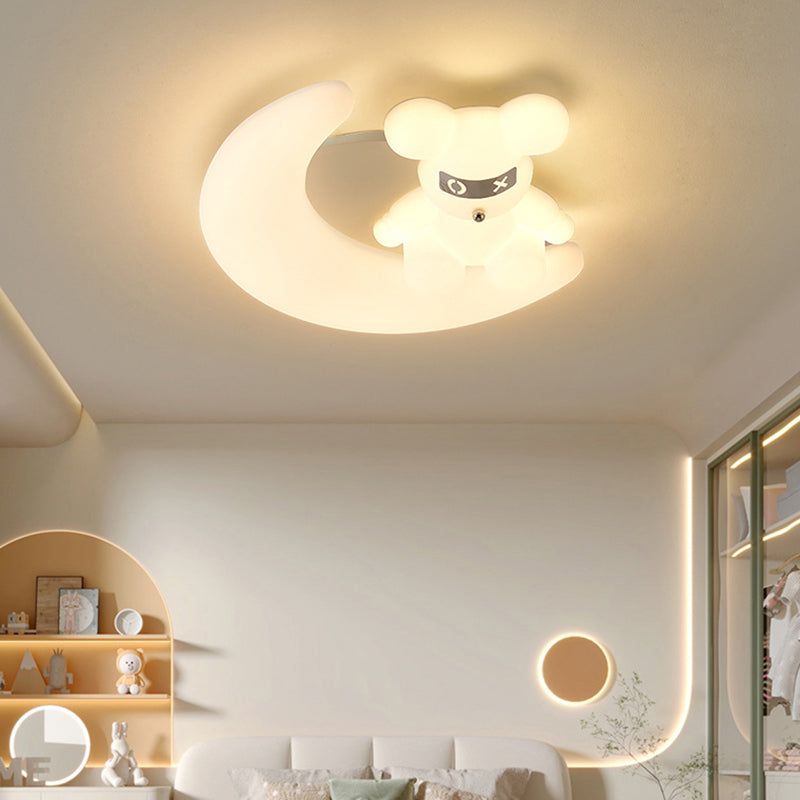 Modern Art Deco Kids Cartoon Pinwheel Beach Round PE Iron LED Flush Mount Ceiling Light For Bedroom