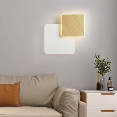 Contemporary Scandinavian Round Square Acrylic Iron LED Wall Sconce Lamp For Living Room