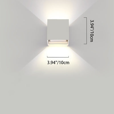 Modern Minimalist Rectangle Square Aluminum LED Wall Sconce Lamp For Living Room