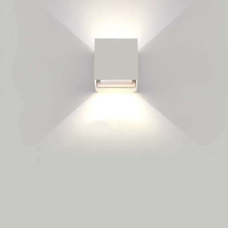 Modern Minimalist Rectangle Square Aluminum LED Wall Sconce Lamp For Living Room