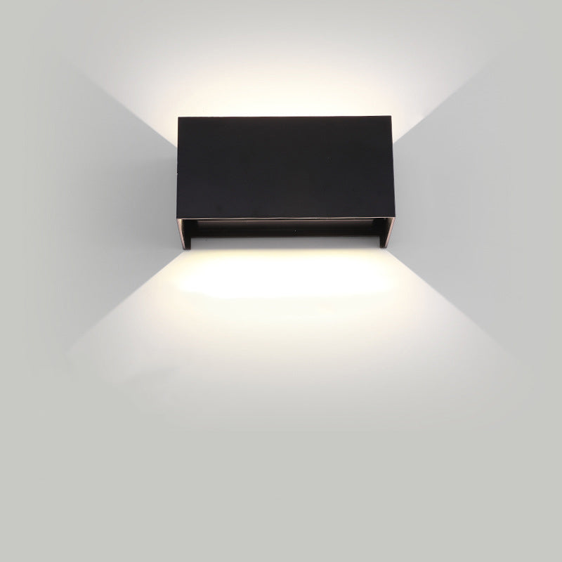 Modern Minimalist Rectangle Square Aluminum LED Wall Sconce Lamp For Living Room