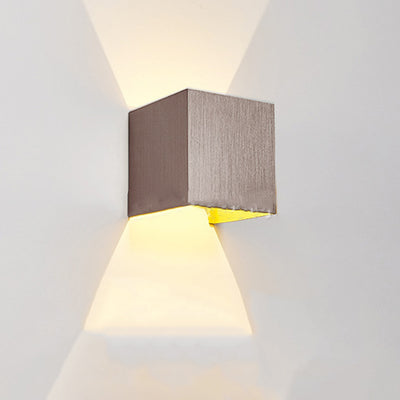 Modern Minimalist Rectangle Square Aluminum LED Wall Sconce Lamp For Living Room