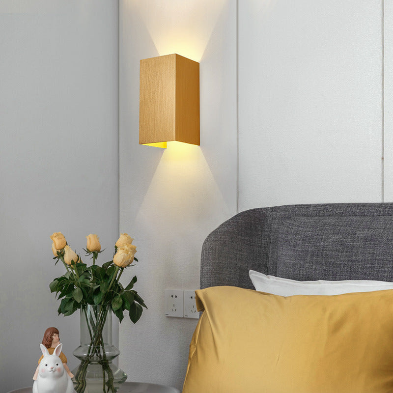 Modern Simplicity Rectangle Aluminum LED Wall Sconce Lamp For Living Room