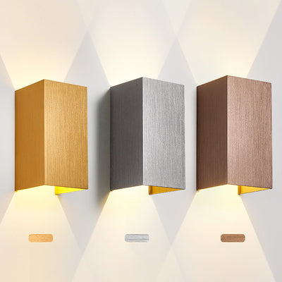 Modern Simplicity Rectangle Aluminum LED Wall Sconce Lamp For Living Room