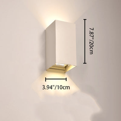 Modern Simplicity Rectangle Aluminum LED Wall Sconce Lamp For Living Room