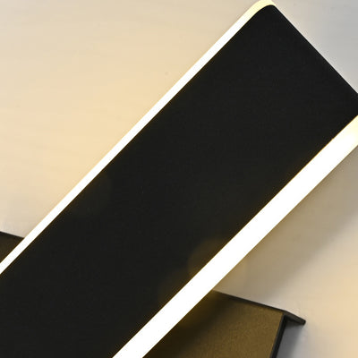 Modern Minimalist Rotatable Rectangle Acrylic Aluminum LED Wall Sconce Lamp For Living Room