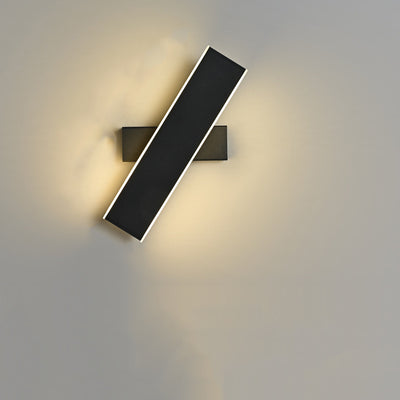 Modern Minimalist Rotatable Rectangle Acrylic Aluminum LED Wall Sconce Lamp For Living Room