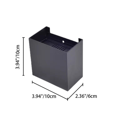 Modern Minimalist Square Aluminum LED Wall Sconce Lamp For Outdoor Patio