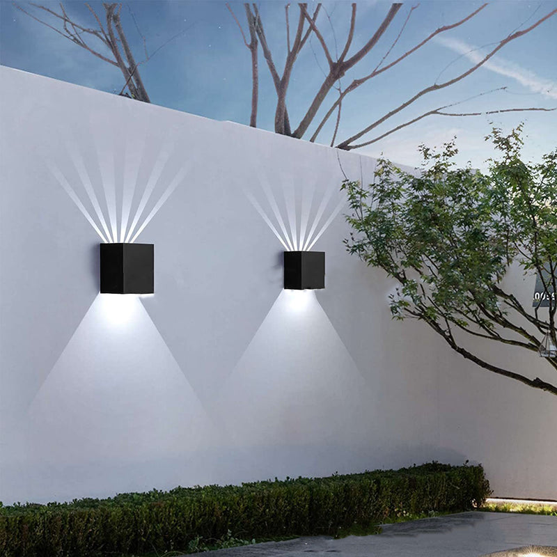 Modern Minimalist Square Aluminum LED Wall Sconce Lamp For Outdoor Patio