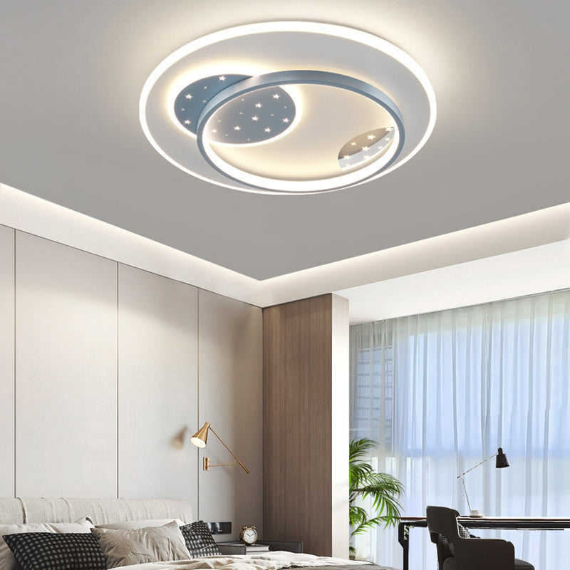 Modern Simplicity Square Round Rectangle Acrylic Iron LED Flush Mount Ceiling Light For Living Room